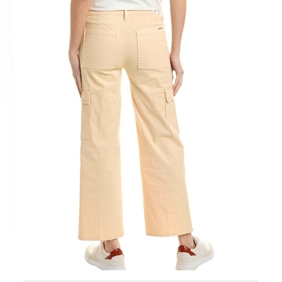 Hudson | Rosalie Bleached Sand High-Rise Wide Leg Cropped Cargo Pant Size 29/8 - Picture 2 of 12
